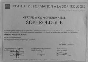 Certification professionnelle sophrologue